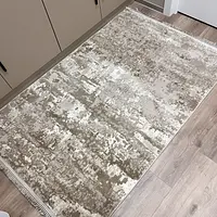 Килим з комбінованим ворсом и термоусадкой Glacia beige 03935A