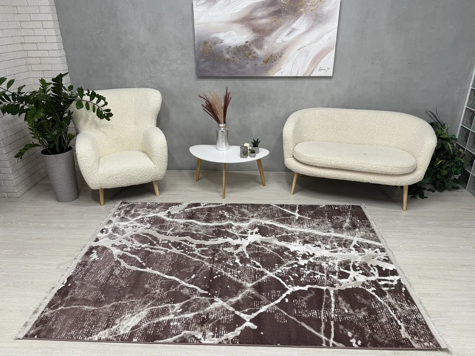 Килим з невисоким ворсом Vortex Коричневий 4640A A.KAHVE / KAHVE