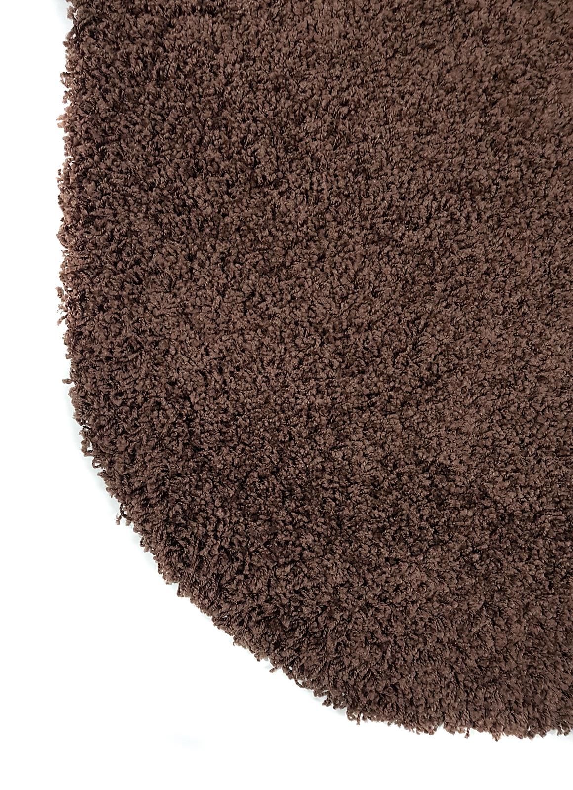 Пухнастий килим Plumis Lux DARK BROWN 6365A