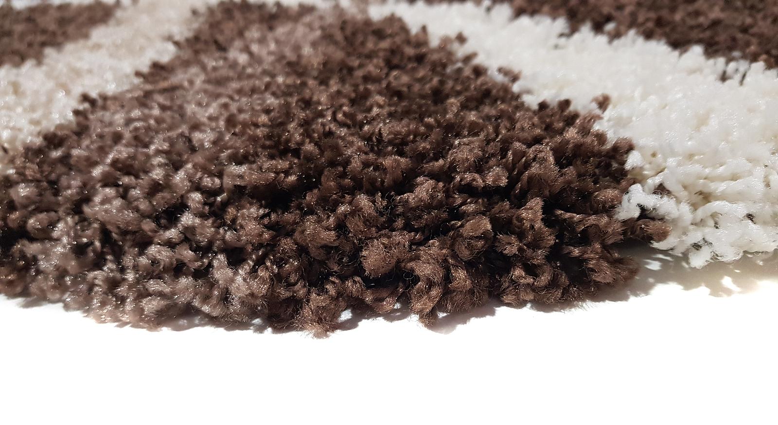 Пухнастий килим Plumis Lux DARK BROWN 7368A