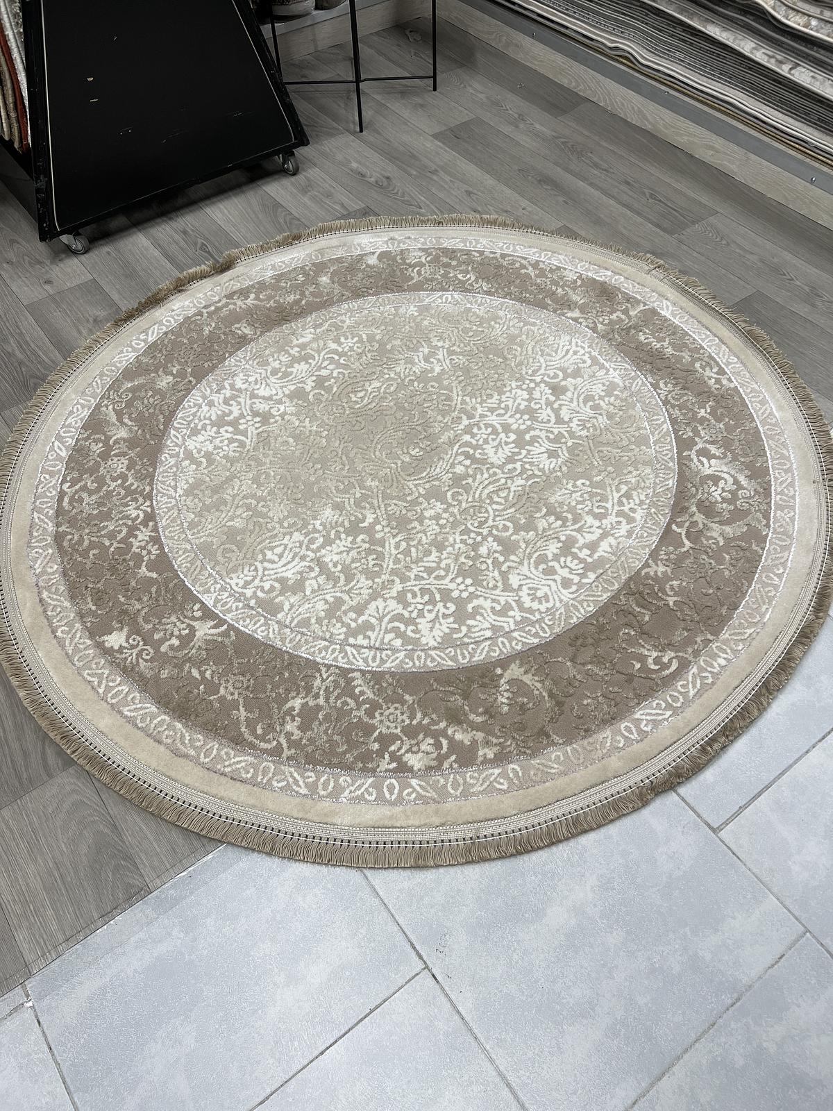Килим з комбінованим ворсом и термоусадкой Glacia BEIGE 03977A