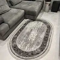 Килим з комбінованим ворсом и термоусадкой Glacia Gray 03977A