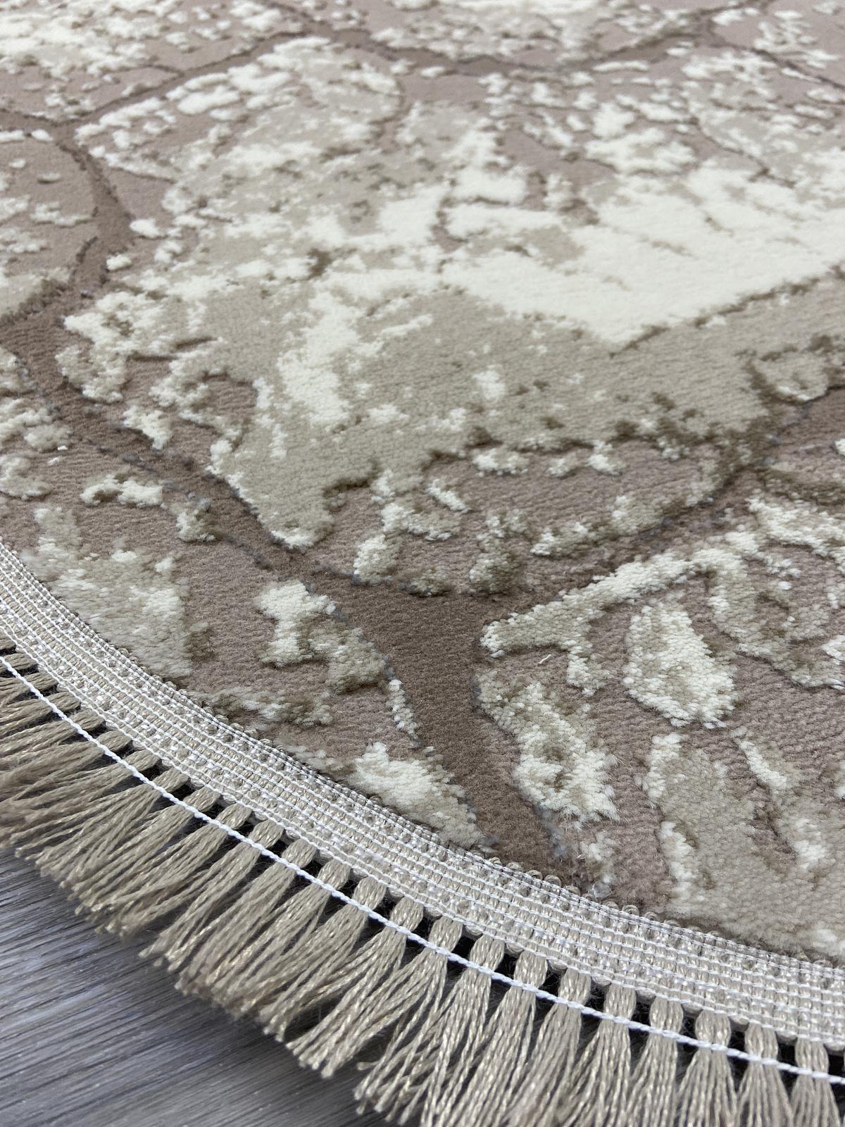 Килим з комбінованим ворсом и термоусадкой Glacia BEIGE 08148A