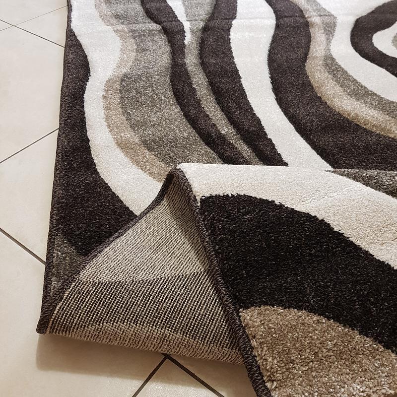 Килим з художньою стрижкою Tropica DARK BROWN 8562C