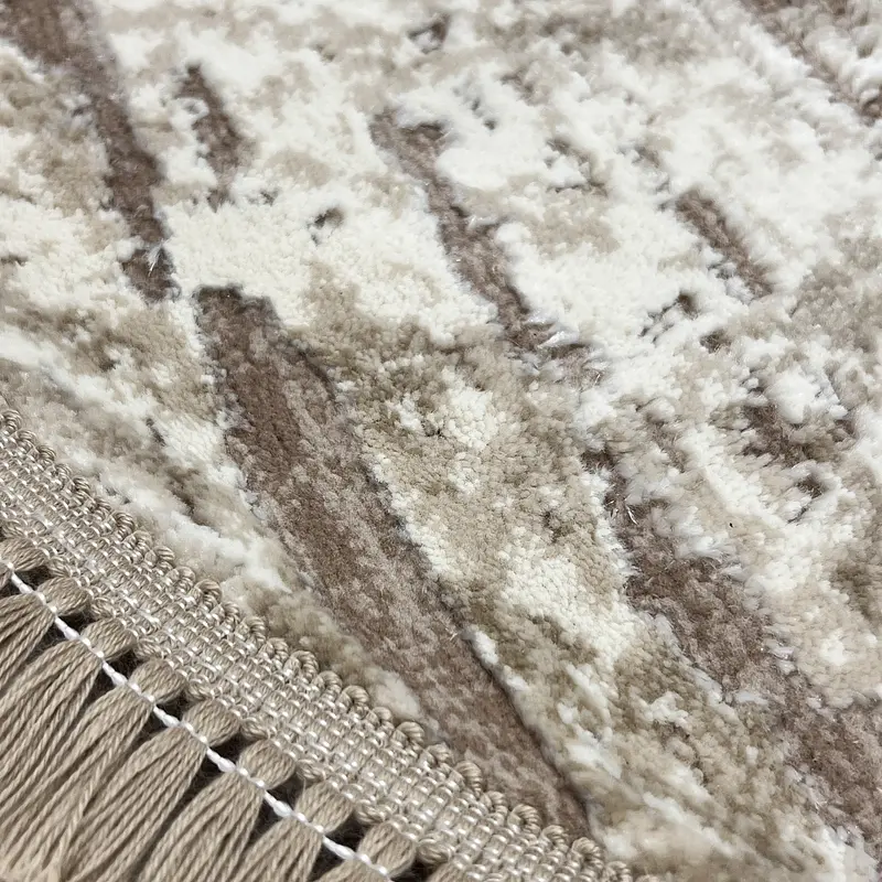 Килим з комбінованим ворсом и термоусадкой Glacia BEIGE 03648A