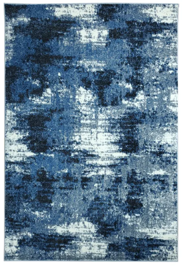 Килим фризе з невисоким ворсом Macio Gray/Blue 02619A