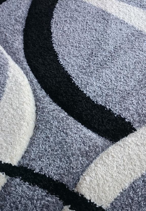 Килим з художньою стрижкою Curlex Gray 2632A