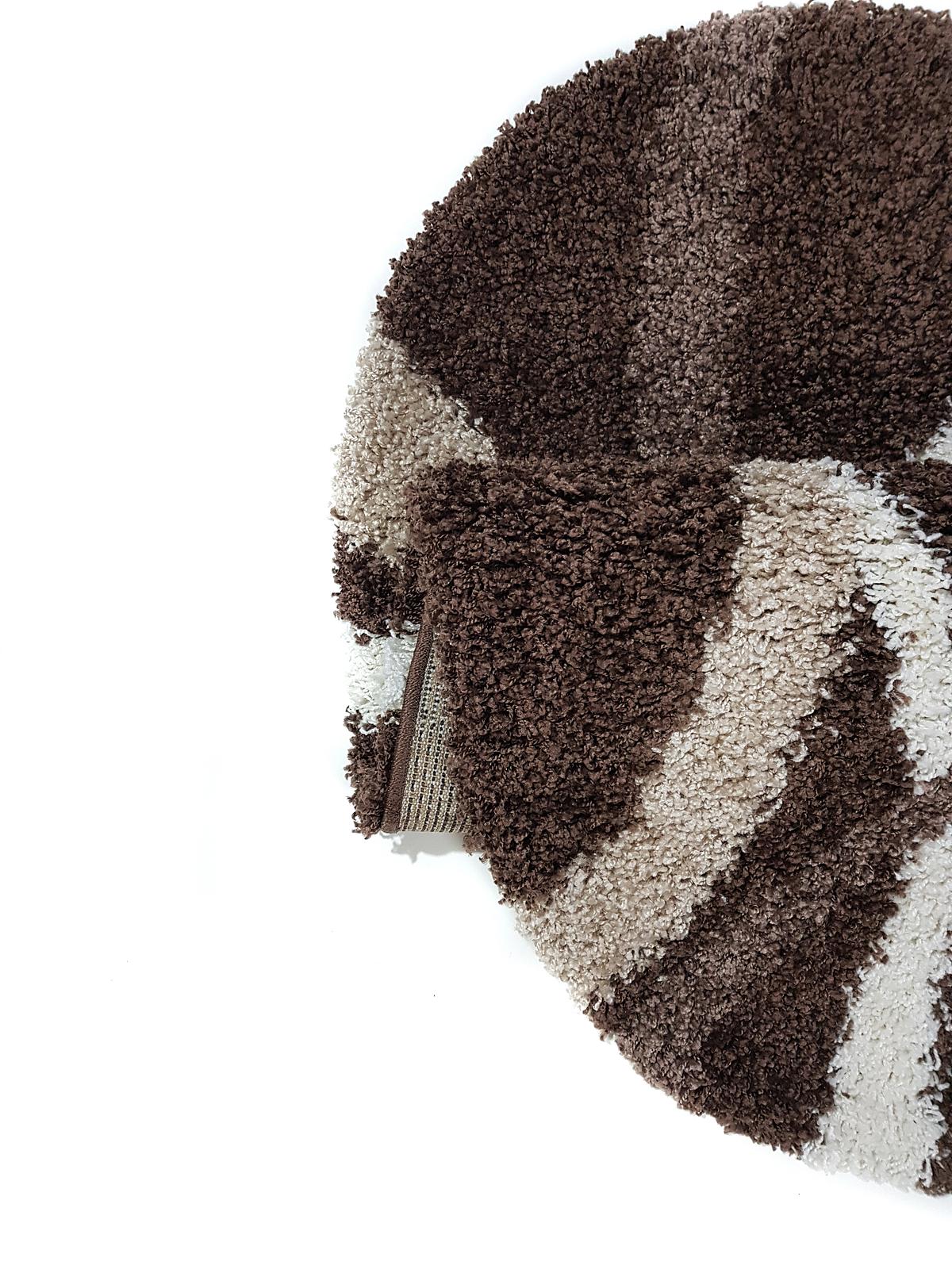 Пухнастий килим Plumis Lux DARK BROWN 7368A