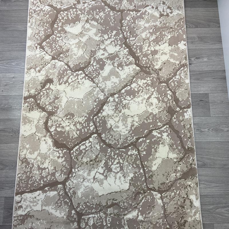 Килим з комбінованим ворсом и термоусадкой Glacia beige 08148A