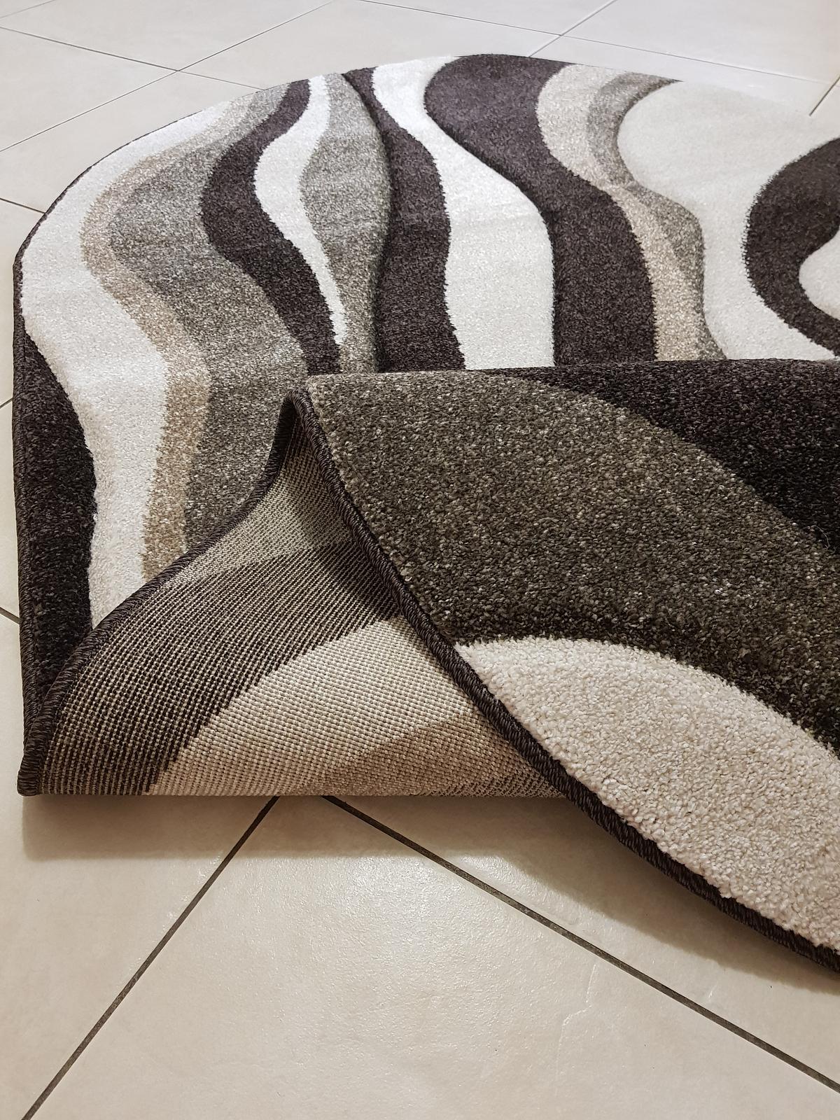 Килим з художньою стрижкою Tropica DARK BROWN 8562C