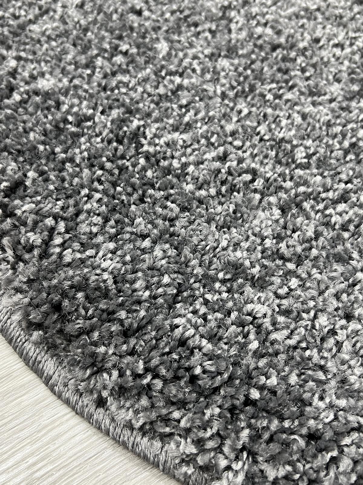 Пухнастий килим Plumeria dark gray 12500/60