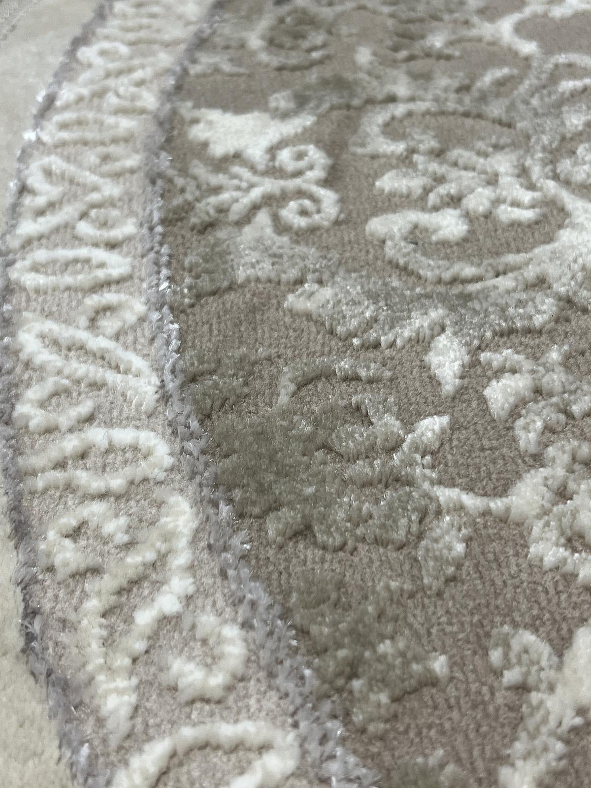 Килим з комбінованим ворсом и термоусадкой Glacia BEIGE 03977A