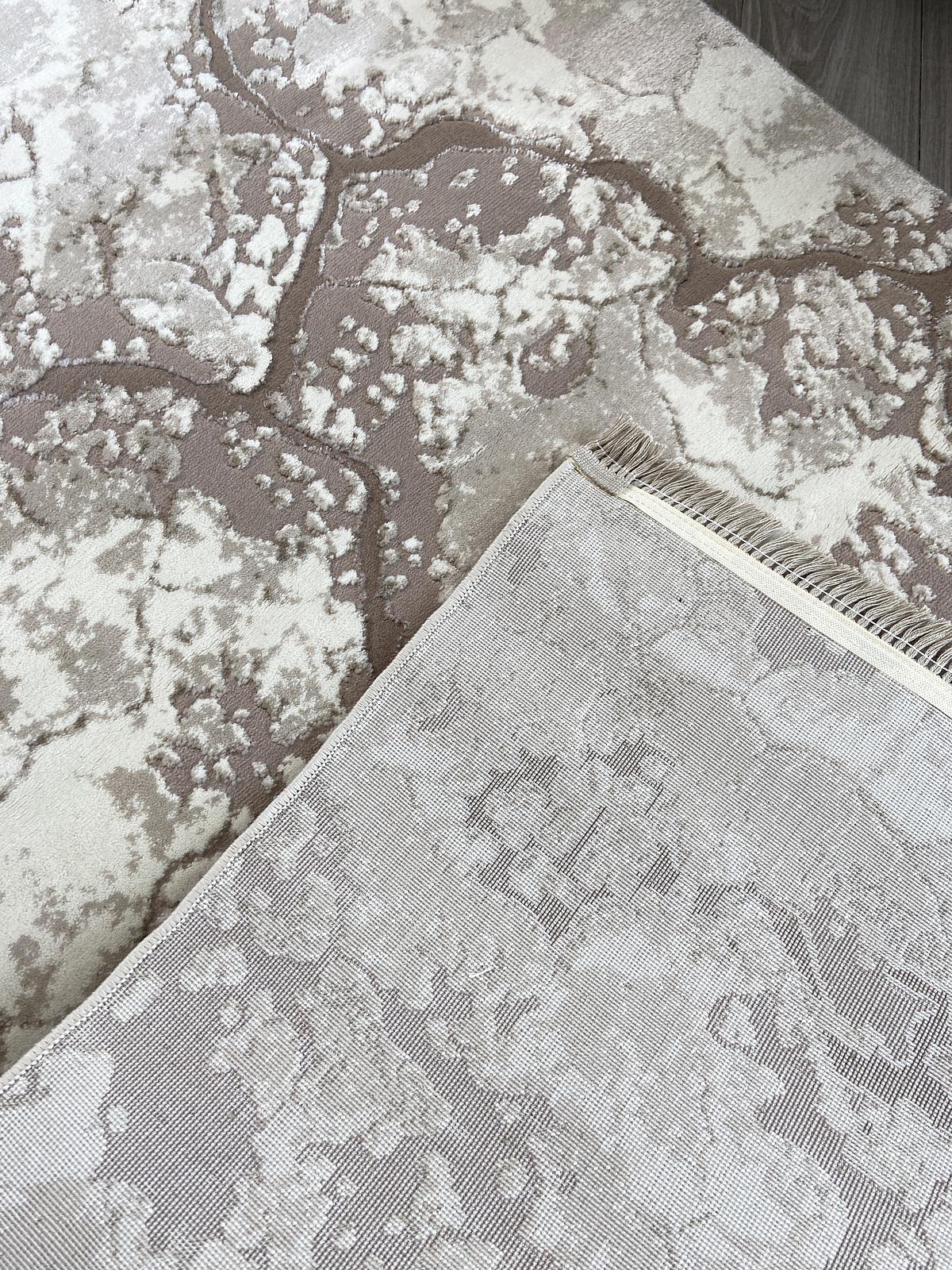 Килим з комбінованим ворсом и термоусадкой Glacia beige 08148A