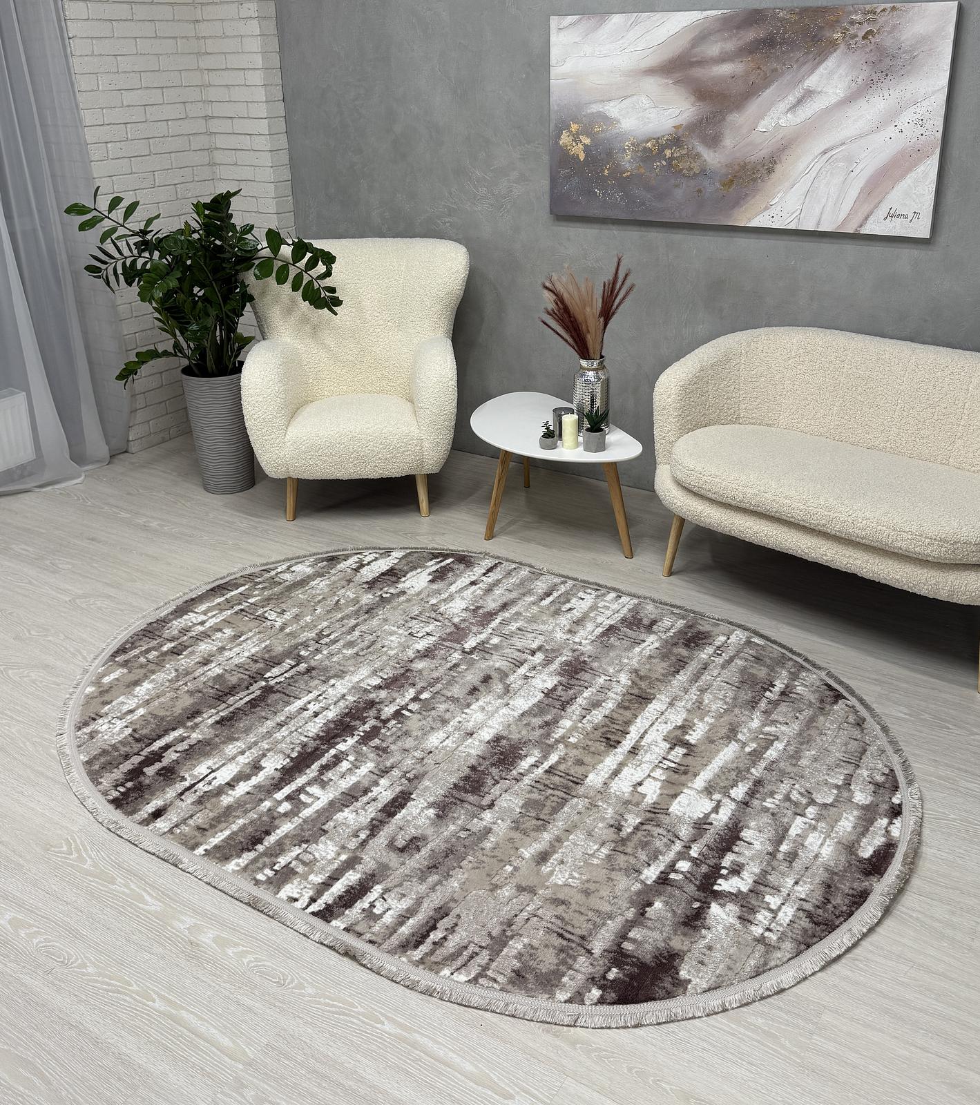 Килим з невисоким ворсом Vortex Бежевий з коричневим 2701B A.KAHVE / KREM