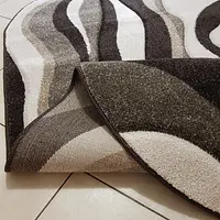 Килим з художньою стрижкою Tropica DARK BROWN 8562C