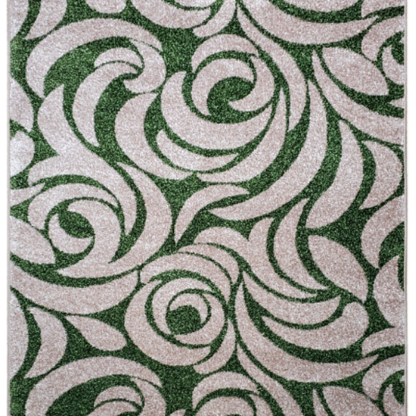 Килим фризе з невисоким ворсом Macio Beige\Green 02575A