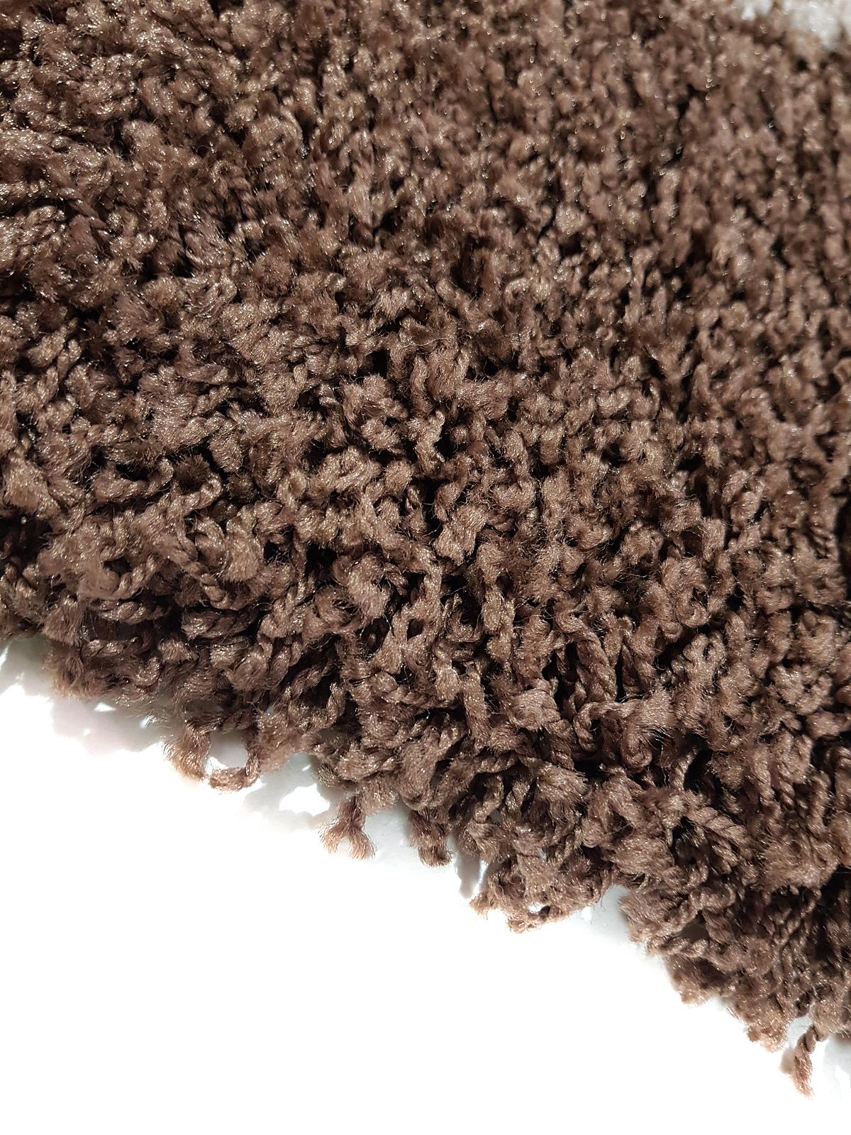 Пухнастий килим Plumis Lux DARK BROWN 7368A