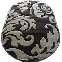 Килим з художньою стрижкою Tropica DARK BROWN C586A