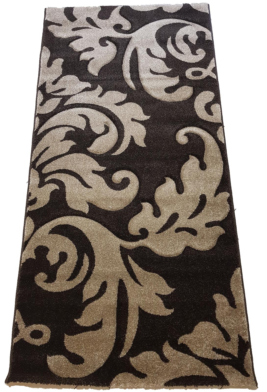 Килим з художньою стрижкою Tropica DARK BROWN C586A