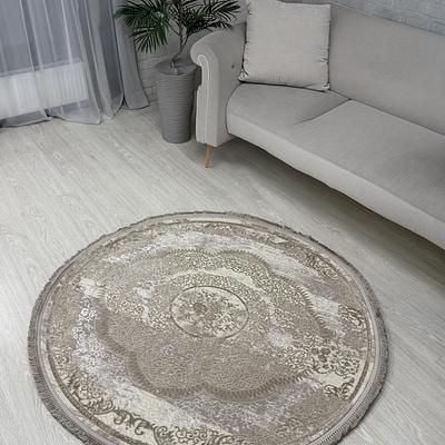 Килим з комбінованим ворсом и термоусадкой Glacia BEIGE 08352A