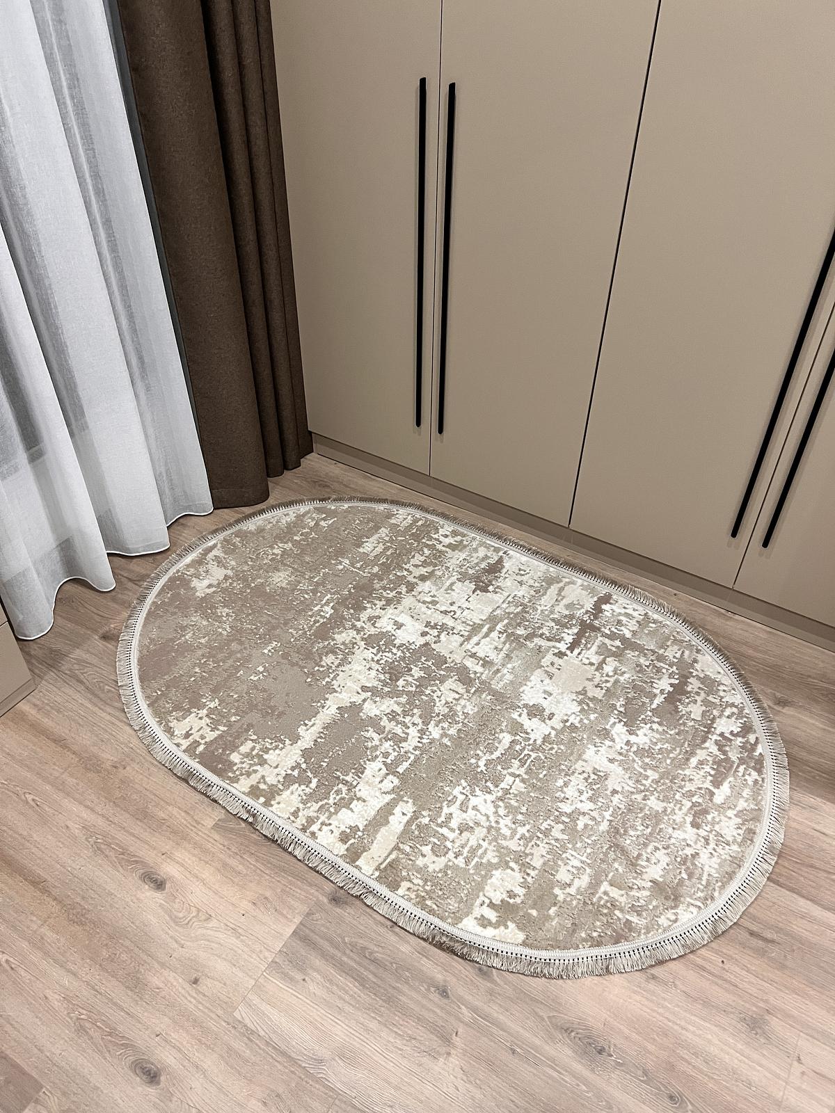 Килим з комбінованим ворсом и термоусадкой Glacia BEIGE 03935A