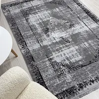 Килим з невисоким ворсом Vortex Білий з сірим 4640A K.GRI / KEMİK