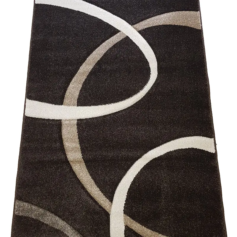 Килим з художньою стрижкою Tropica DARK BROWN D508A
