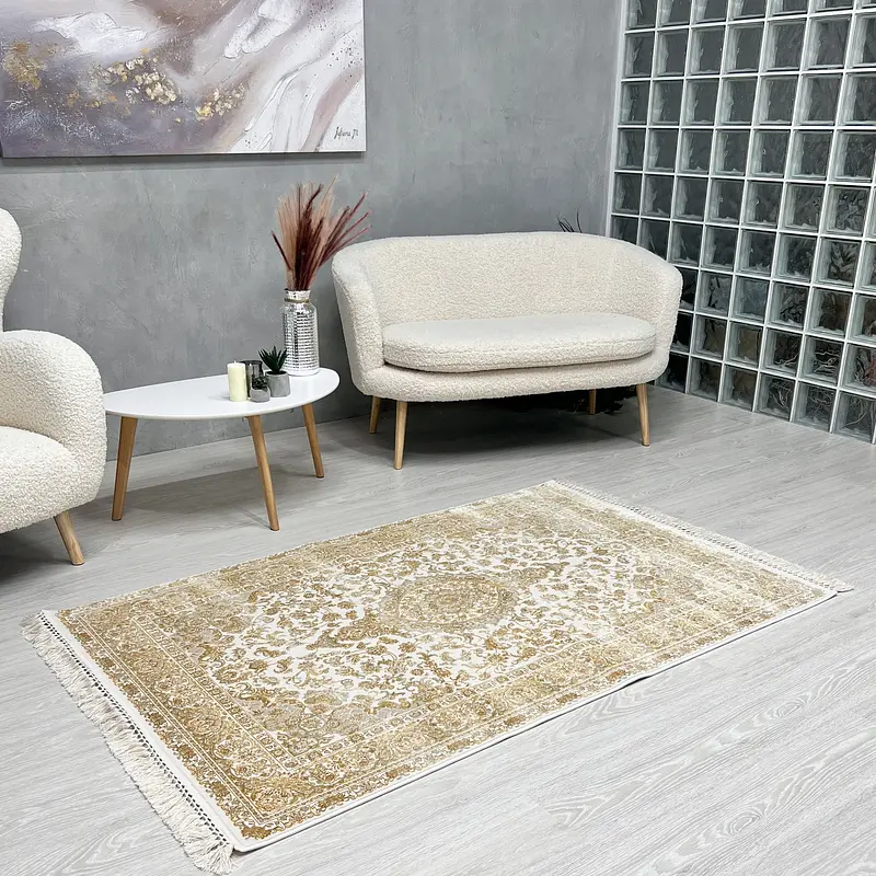 Килим з бамбукової нитки Heritex Imperia Золотий 1769
