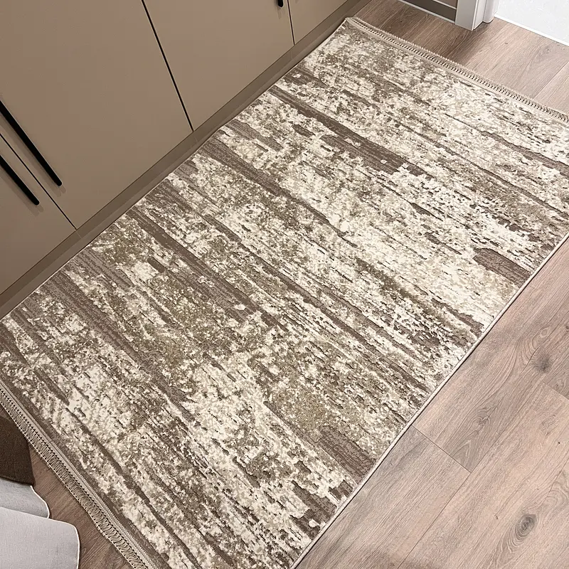 Килим з комбінованим ворсом и термоусадкой Glacia beige 03648A