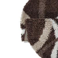 Пухнастий килим Plumis Lux DARK BROWN 7368A