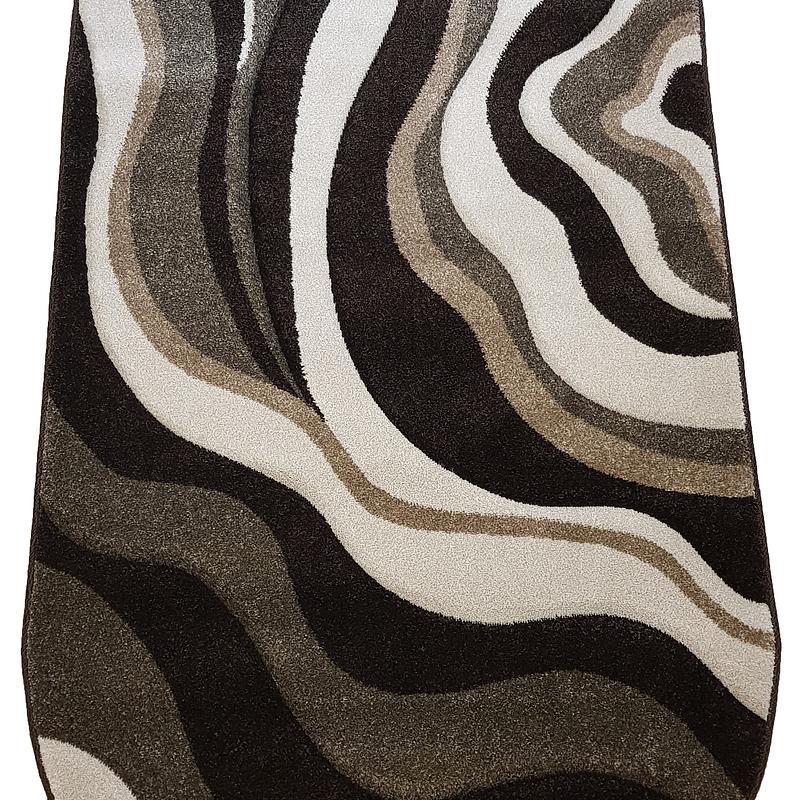 Килим з художньою стрижкою Tropica DARK BROWN 8562C