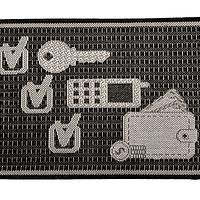 Безворсовий придверний килимок на гумовій основі Versa антрацит 19685/80