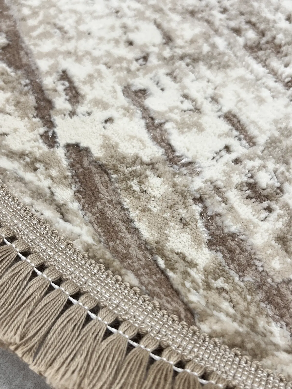 Килим з комбінованим ворсом и термоусадкой Glacia BEIGE 03648A