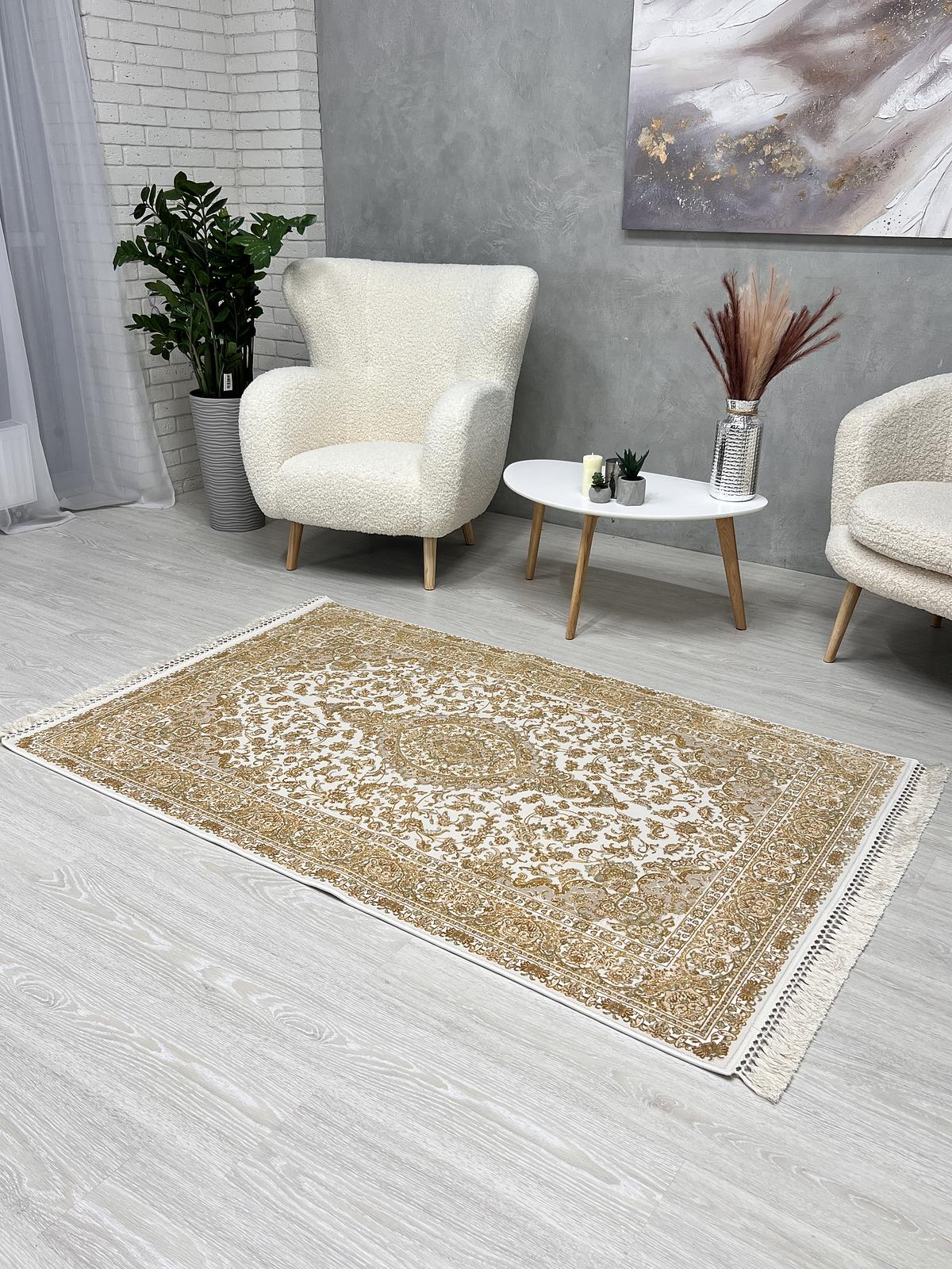 Килим з бамбукової нитки Heritex Imperia Золотий 1769