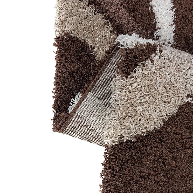 Пухнастий килим Plumis Lux DARK BROWN 7368A
