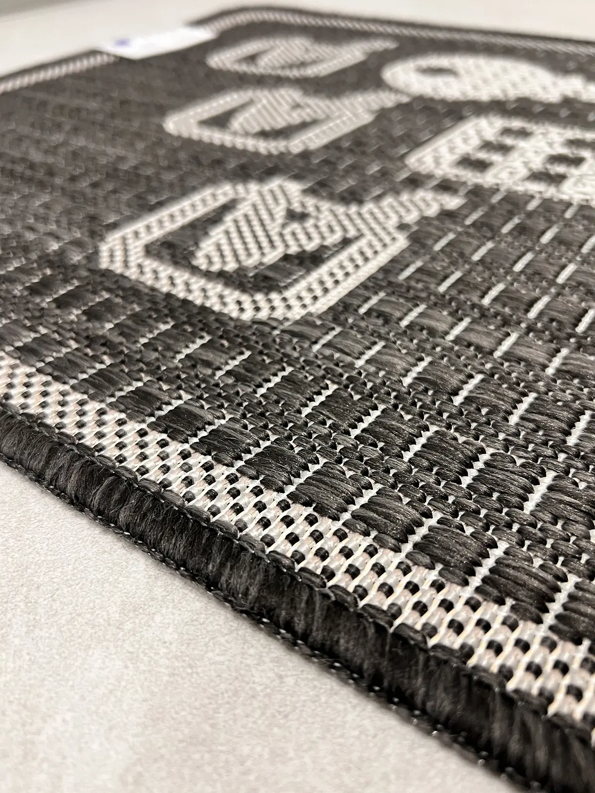Безворсовий придверний килимок на гумовій основі Versa антрацит 19685/80