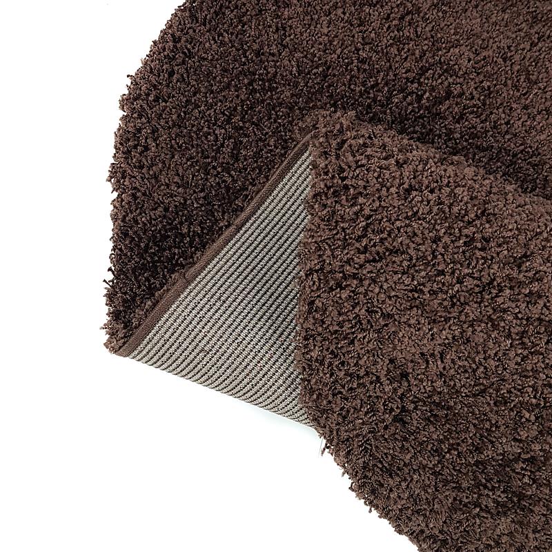 Пухнастий килим Plumis Lux DARK BROWN 6365A