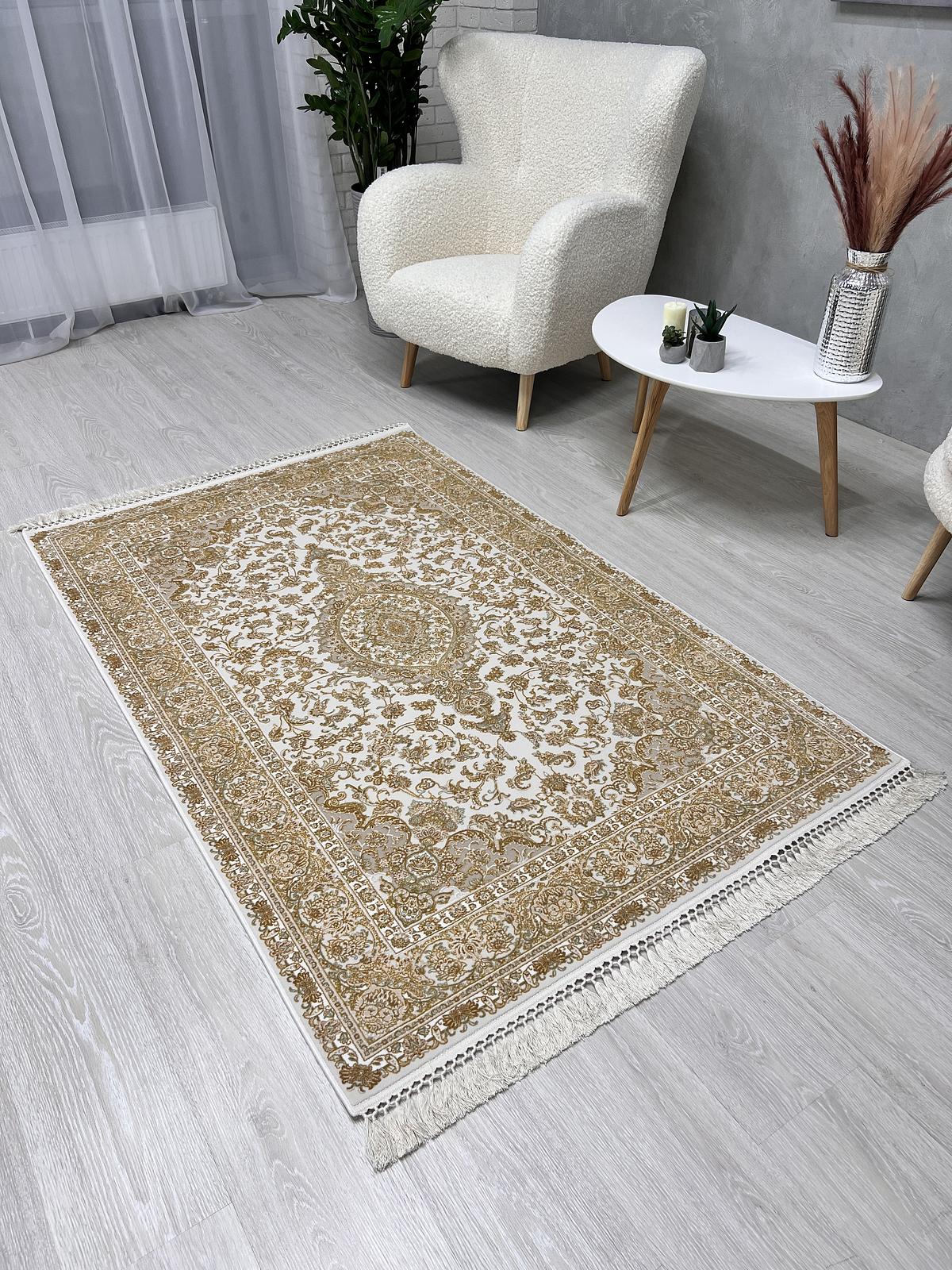 Килим з бамбукової нитки Heritex Imperia Золотий 1769