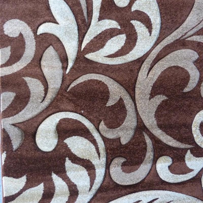 Килим з художньою стрижкою Curlex BROWN 4397A