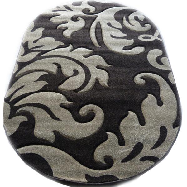 Килим з художньою стрижкою Tropica DARK BROWN C586A