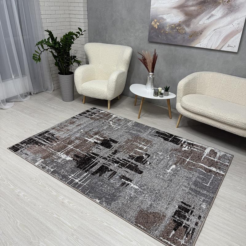 Килим з невисоким ворсом Mara сірий Gray 24037/123