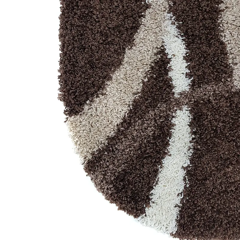 Пухнастий килим Plumis Lux DARK BROWN 7368A