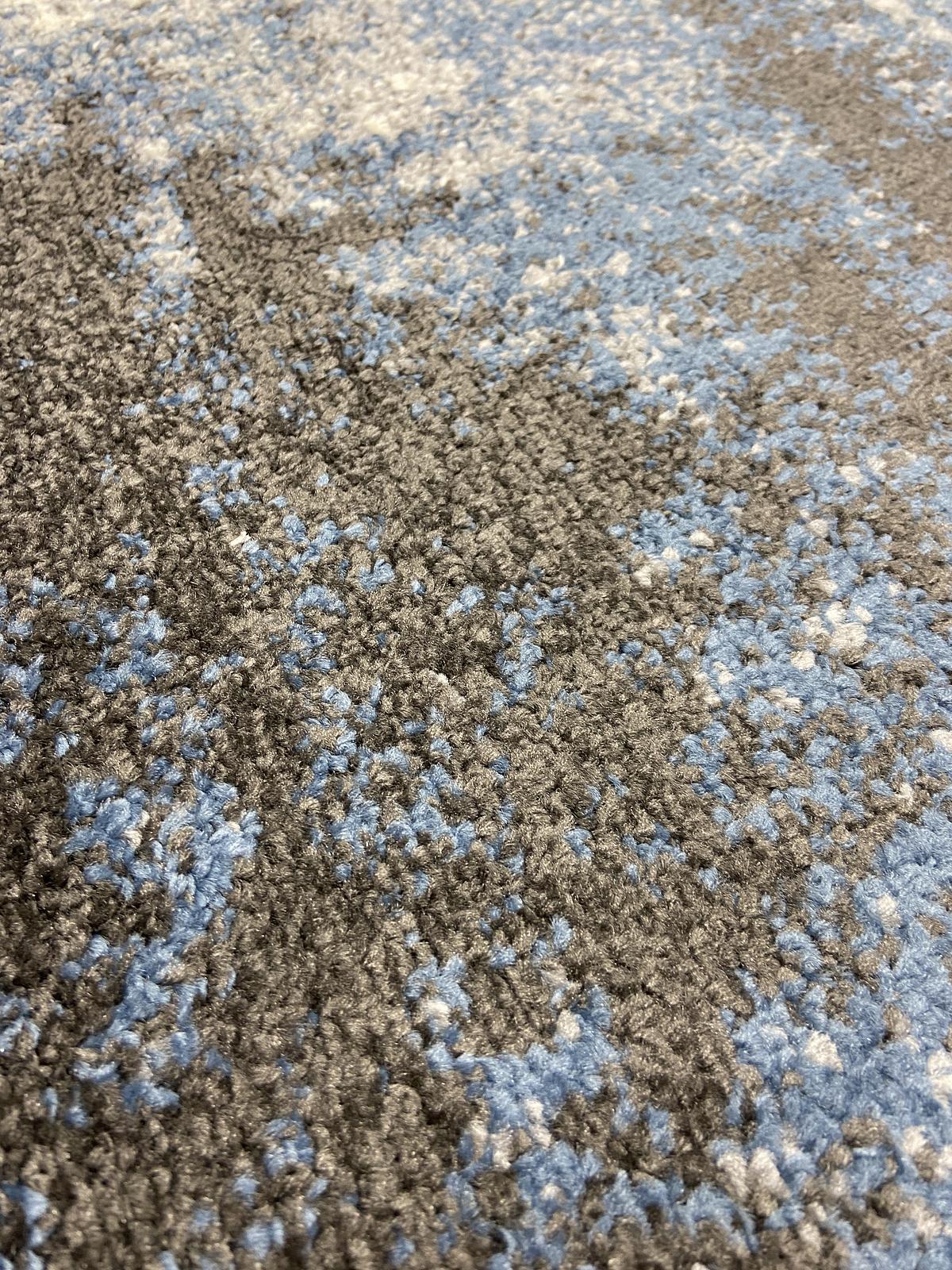 Килим фризе з невисоким ворсом Macio Gray/Blue 02619A