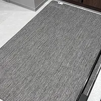 Безворсовий килим на гумовій основі універсальний Versa сірий 19706/811