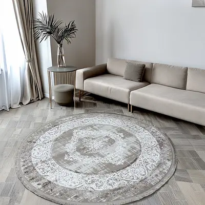 Килим з невисоким ворсом Vortex Бежевий з коричневим 4640A KAHVE / A.KAHVE