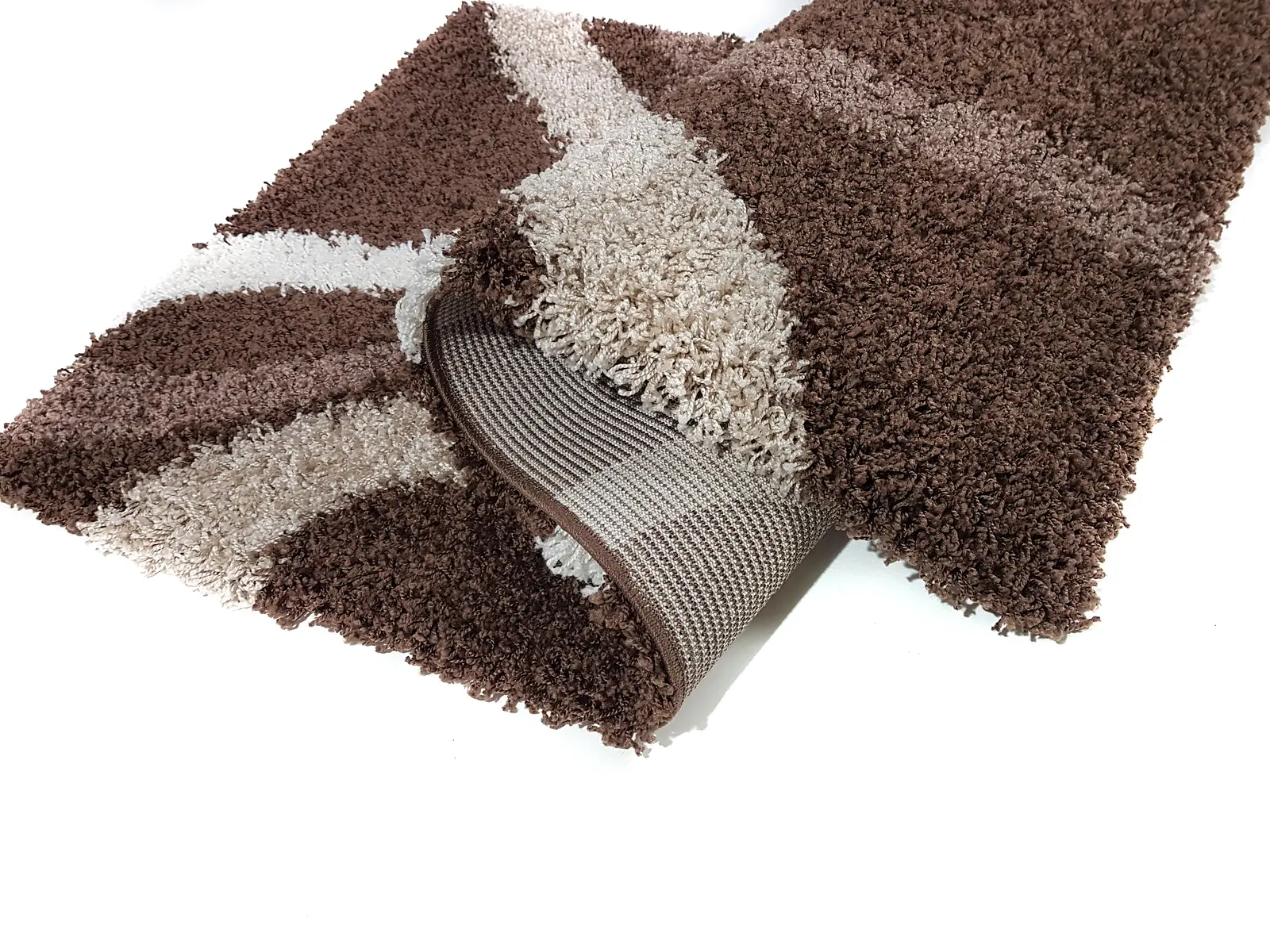 Пухнастий килим Plumis Lux DARK BROWN 7368A