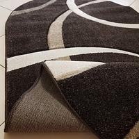 Килим з художньою стрижкою Tropica DARK BROWN D508A
