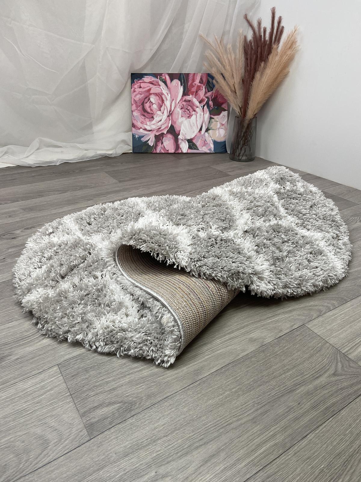 Пухнастий килим Quietis Gray P543A