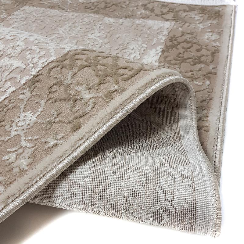 Килим з комбінованим ворсом и термоусадкой Glacia beige 03977A