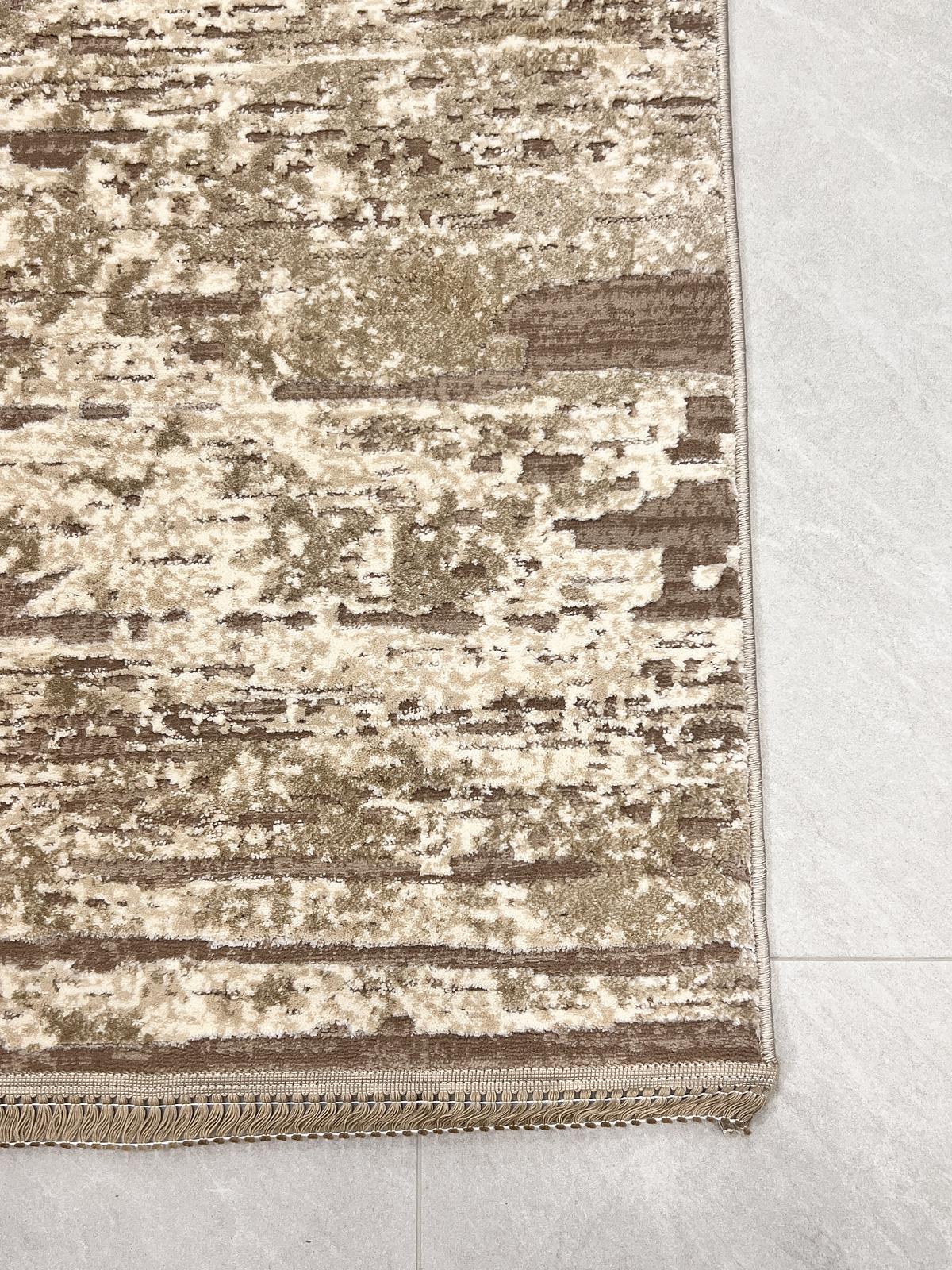 Килим з комбінованим ворсом и термоусадкой Glacia beige 03648A